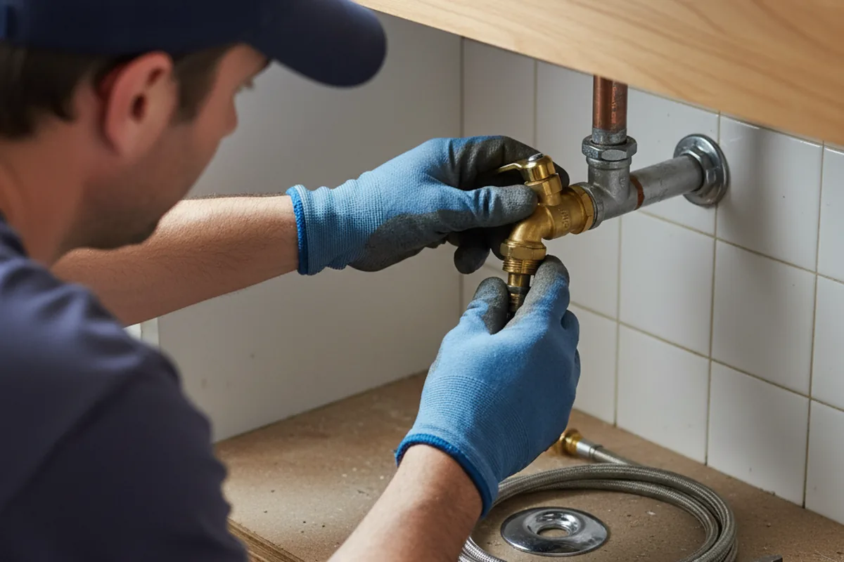 Shutoff valve and fitting work during Emergency Plumbing in Eldon